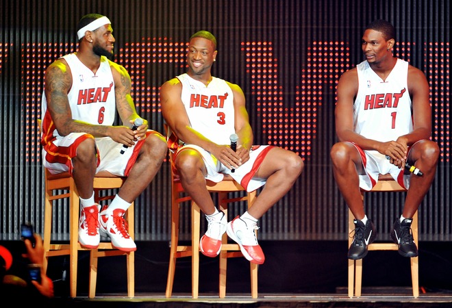 Miami Heat Introduce LeBron James, Chris Bosh and Dwyane Wade
